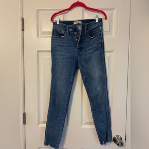 Madewell 10" High Rise Skinny Jeans Button Fly